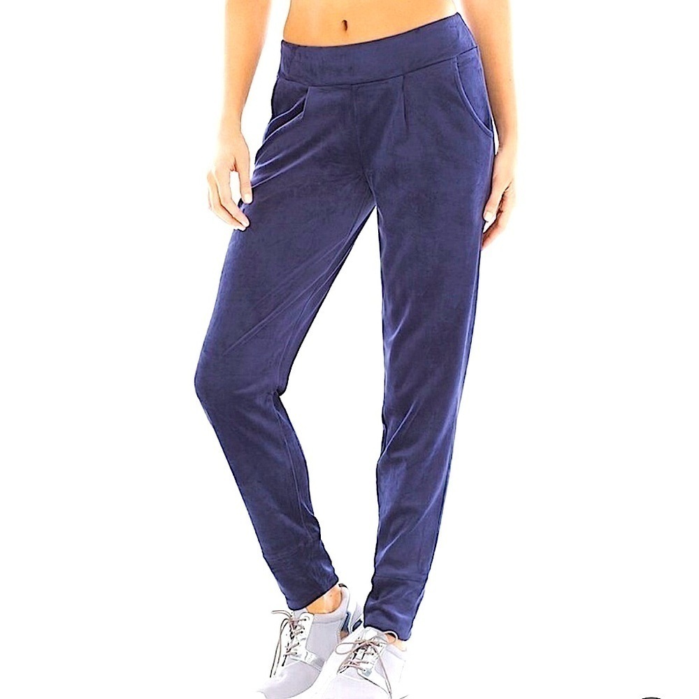 SOMA Navy Blue Velour Jogger Pants Size Medium